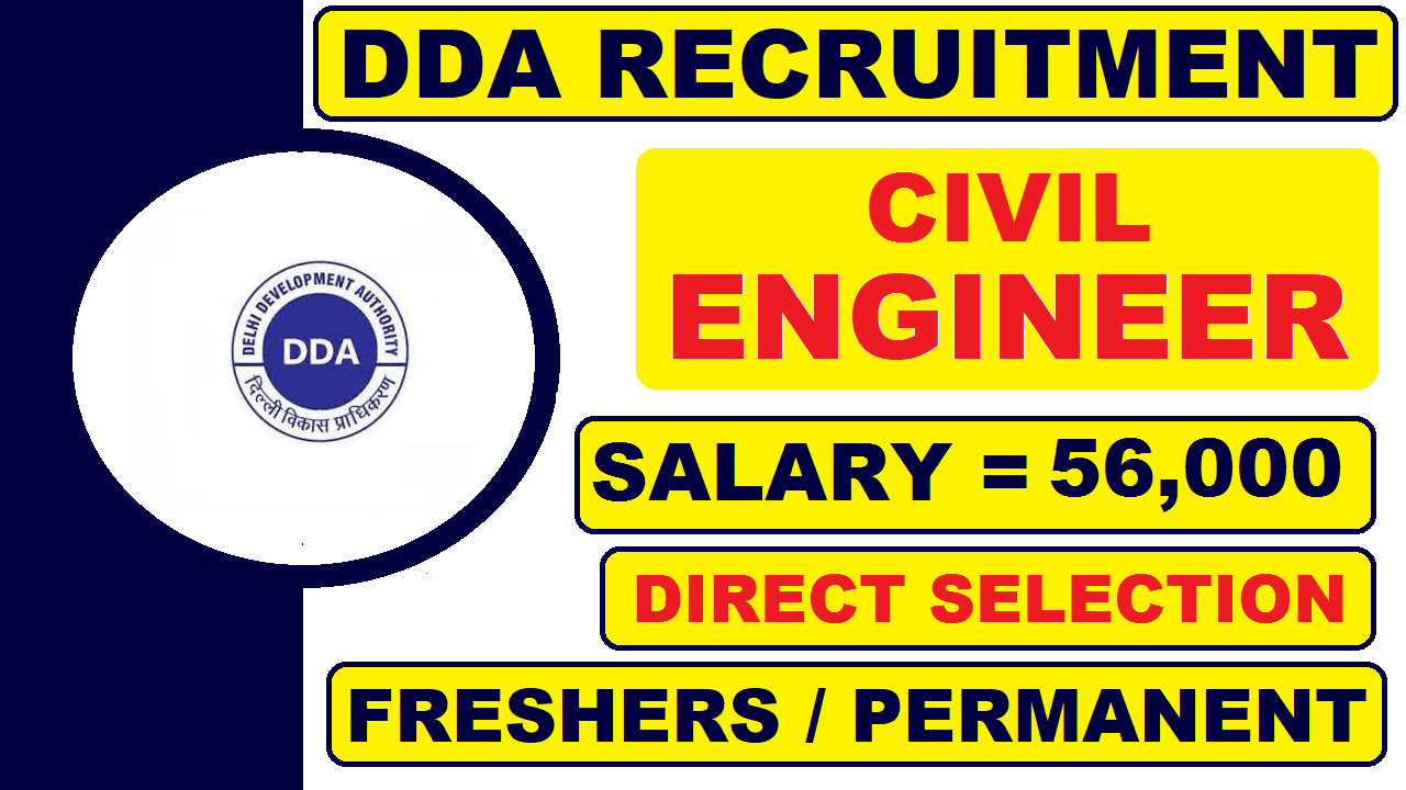 DDA Recruitment 2022 for Assistant Executive Engineer (Civil) | Direct Selection | Freshers | Permanent | Latest Job Updates